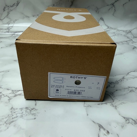 Rothy’s The Double Bit Point 2 Metallic Prosecco Women’s US Size 7 - Picture 11 of 13